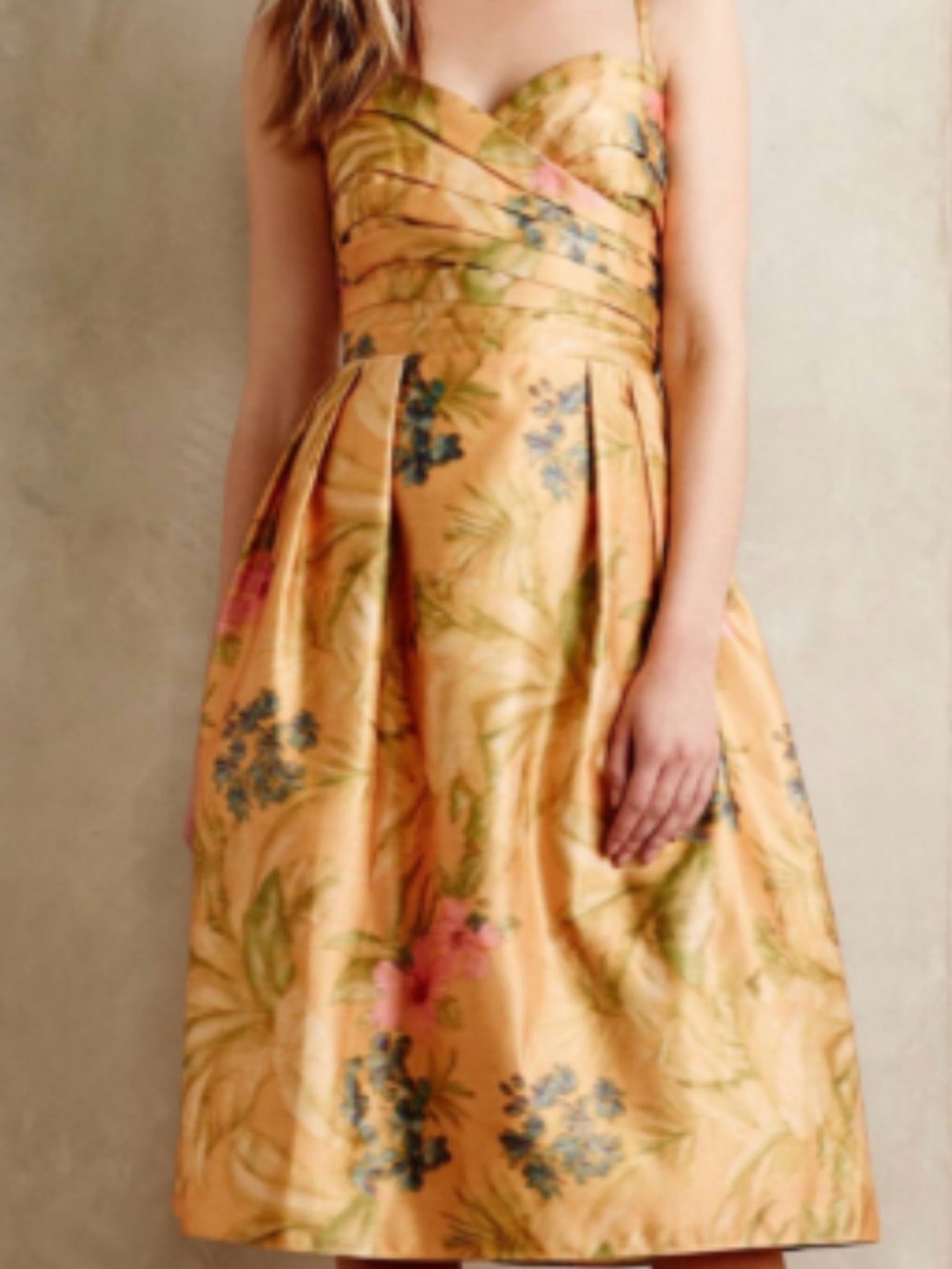 NWT, Size 12 Anthropologie, James Coviello Floral Strapless Cocktail Dress